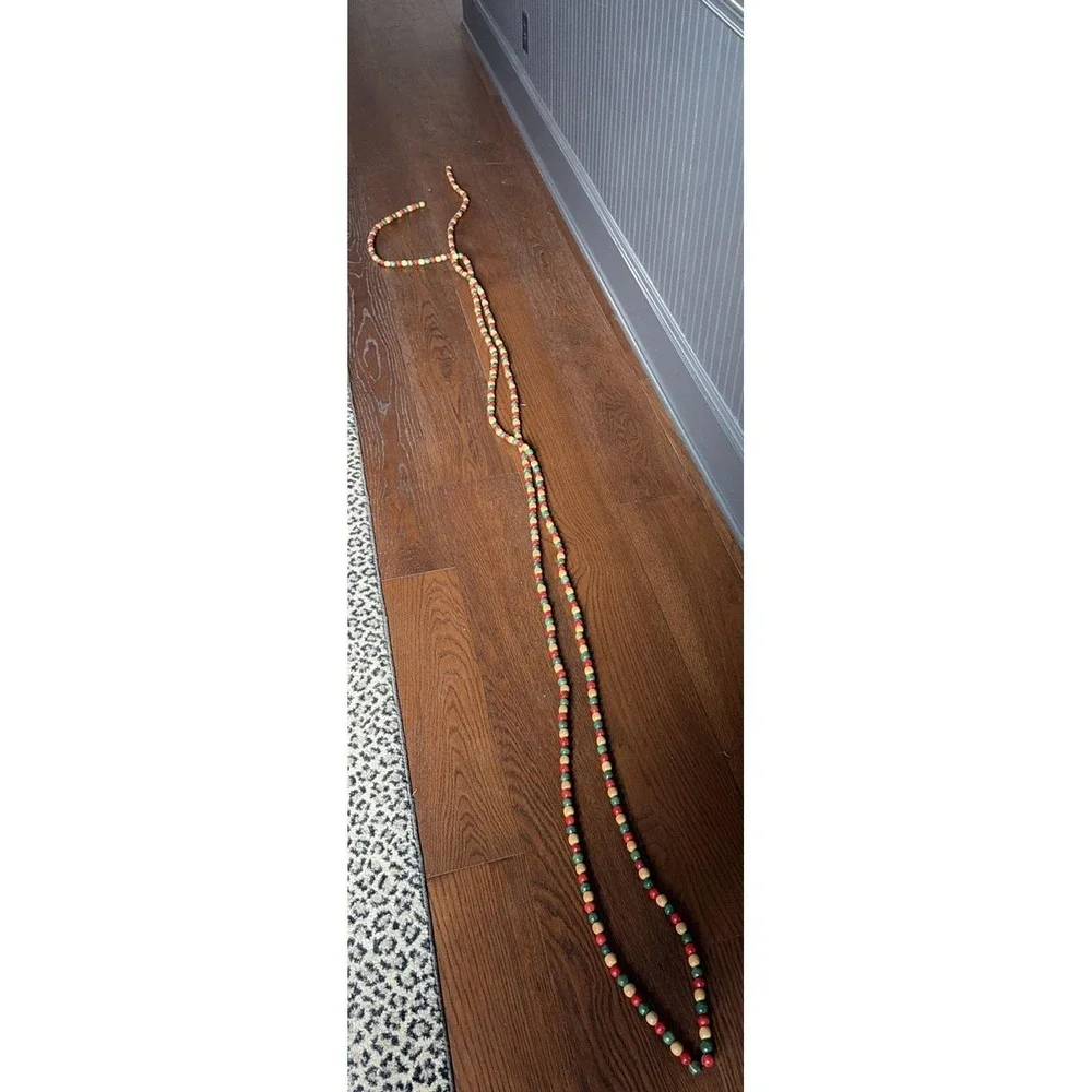 Wooden Bead Garland Set 2 Farmhouse Rustic Boho‎ 105